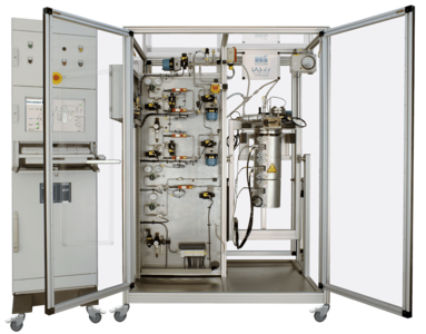 Anlage zur thermischen Behandlung von Katalysatoren unter Gasfluss mit zwei räumlich voneinander getrennten Einheiten