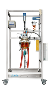 Automatisches Laborreaktorsystem in Basisausstattung. Geeignet für Synthesen, auch mit Rückflusssieden.