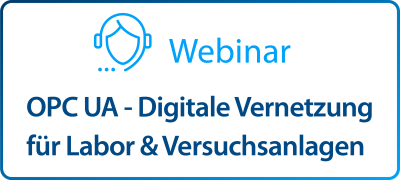 Webinar-Ankündigung zum Thema OPC UA -Digitale Vernetzung für Labor & Veruchsanlagen
