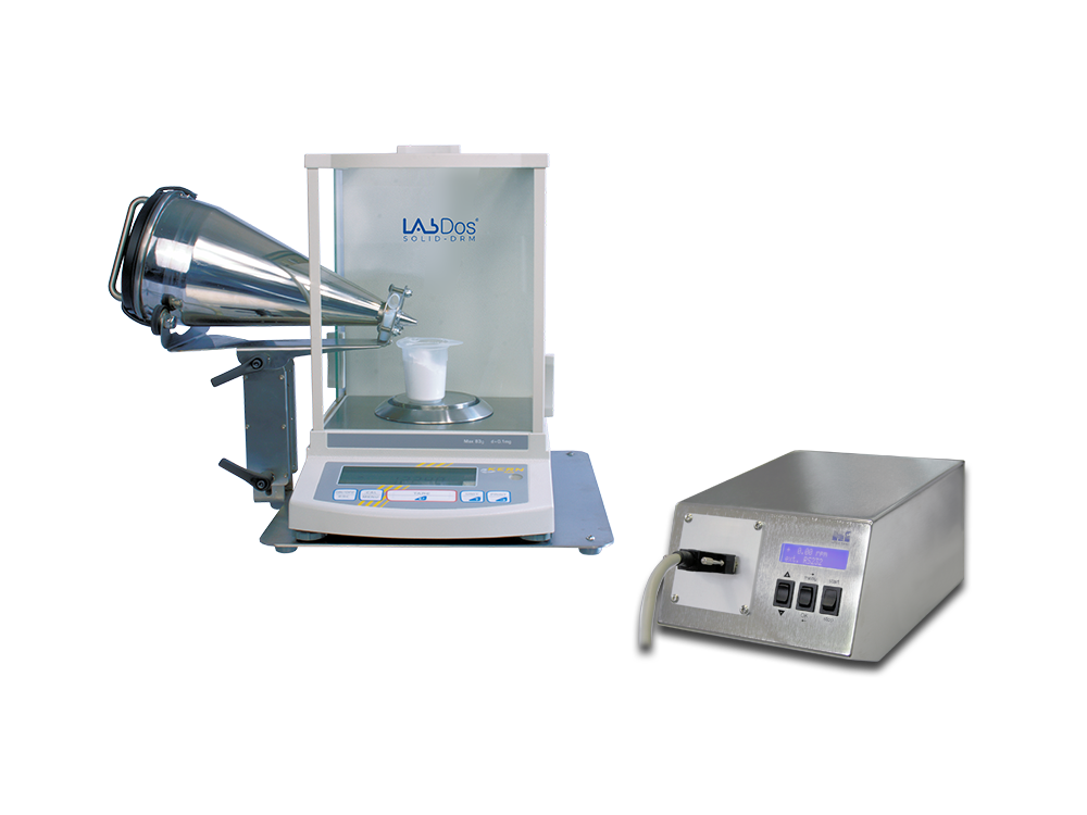HITEC ZANG LabDos Solid mit Steuergeraet | HITEC ZANG – Führender Anbieter für Laborreaktoren in der chemischen Verfahrenstechnik HITEC ZANG LabDos Solid mit Steuergerät